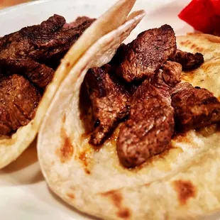 two tacos on a plate