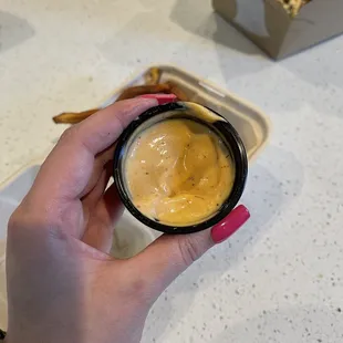 Sauce that comes with the fries. DELICIOUS.