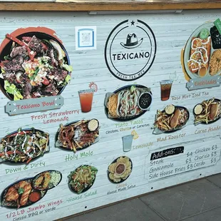 Texicano Menu