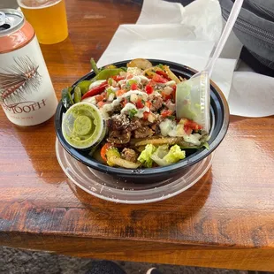 Texicano bowl with skirt steak