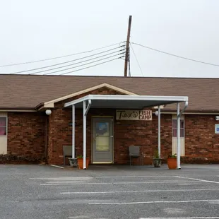 the front of the building