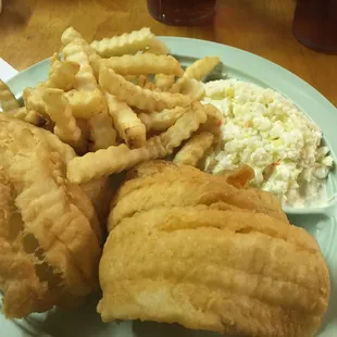 "Small" Flounder platter.  This is the best fried fish I've ever had!