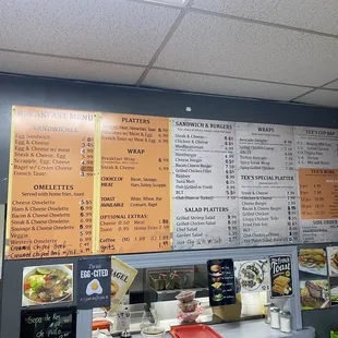 Menu as of 9/16/2021