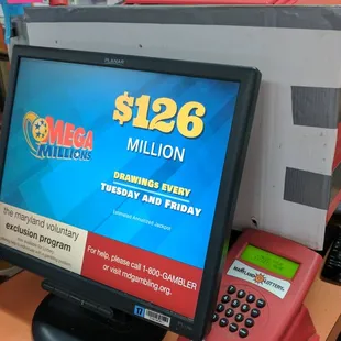 a lottoon machine in a store