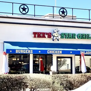 the front of the restaurant