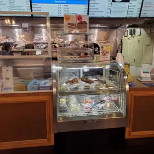 the counter and menus