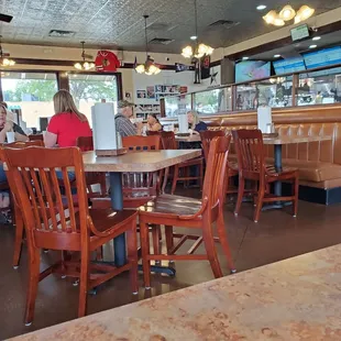 a view of the dining area