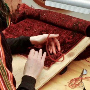 Restoration work done by hand