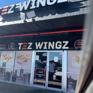 the front of the restaurant