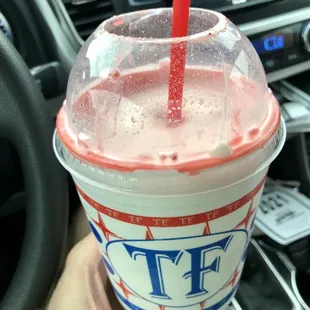 Large strawberry shake