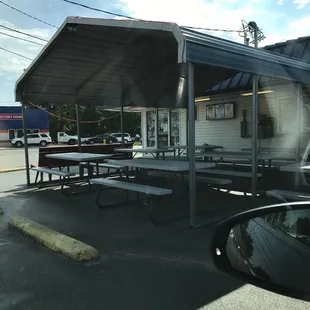 Exterior and outdoor seating