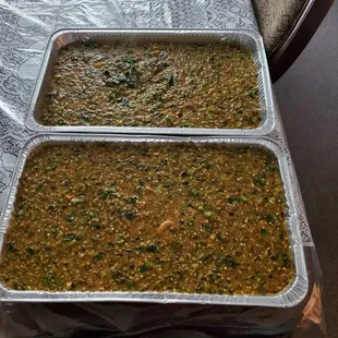 Our special okro ila alasepo.
Get it down with pounded yam.