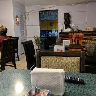 Cashier and inside the restaurant.