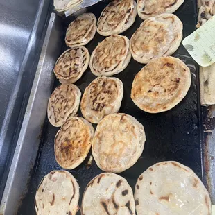 a pan of pitas
