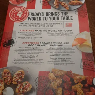 menu, chicken wings and fried chicken