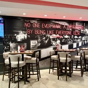 Bar dining.