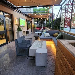 outside