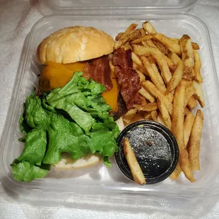 Whiskey-Glazed Burger w/fries