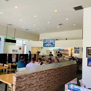 the inside of a restaurant