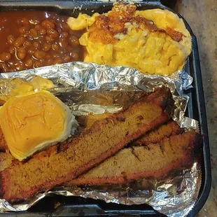 Brisket Mac n Cheese and Baked Beans Perfection had more Brisket bit I ate some before Pic was Take lol,
