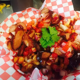 Smokin loaded curly fries
