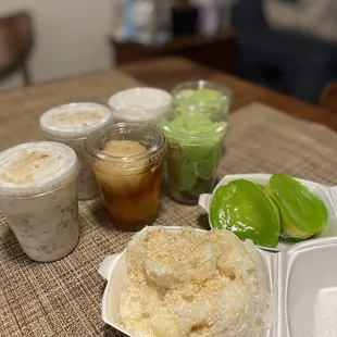 a variety of food items