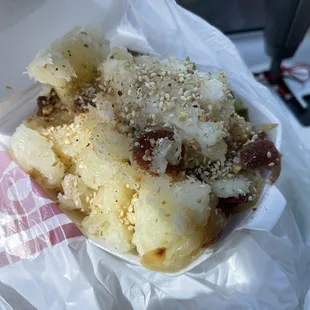 Sticky rice with Chinese sausages