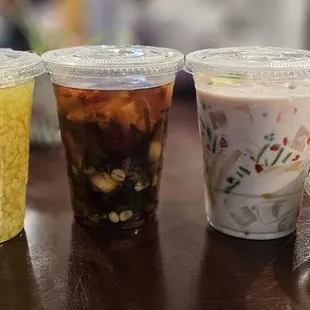 a variety of drinks