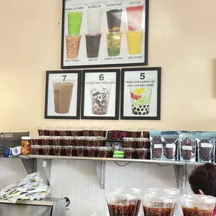 a woman working in a coffee shop