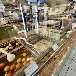 a variety of food items