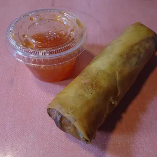 Chicken Egg Roll, closeup.