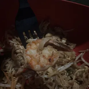 Overcooked shrimp