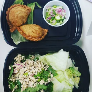 Curry Puffs &amp; Larb Wrap
