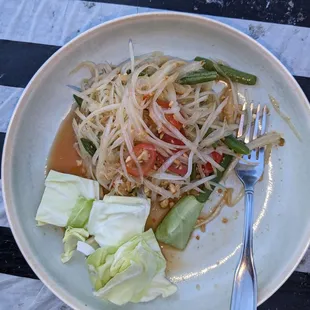 Papaya salad way too salty