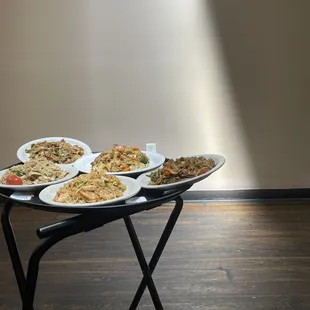 Picture of all food for our table