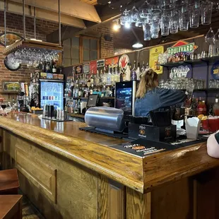 The bar area