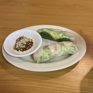 Shrimp Spring Rolls w/peanut sauce