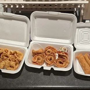 31. Pad Thai 8. Crab Rangoon 1. Thai Spring Rolls 10. Thai Spicy Fried Wonton