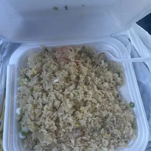 Level 2 spicy shrimp fried rice