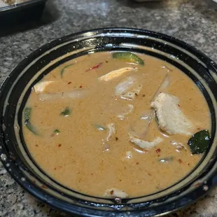 Half-filled container