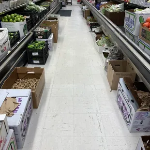 Veggie boxes on the ground
