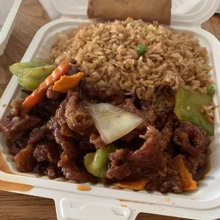 Orange Beef Lunch