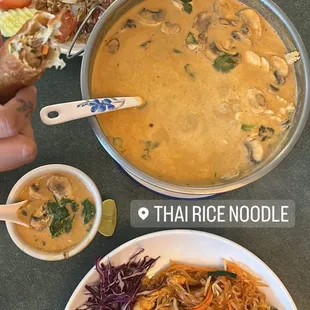 Tom Kha Kai Hot Pot  Pad Thai Fried Rice