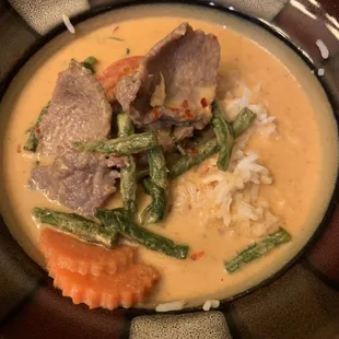 Amazing beef panang curry