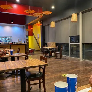 the interior of a restaurant