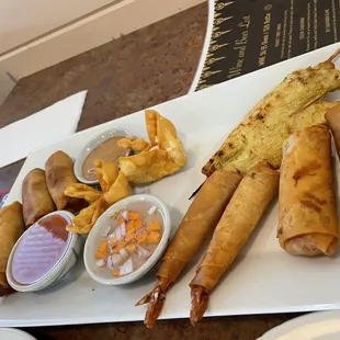 a plate of food on a table