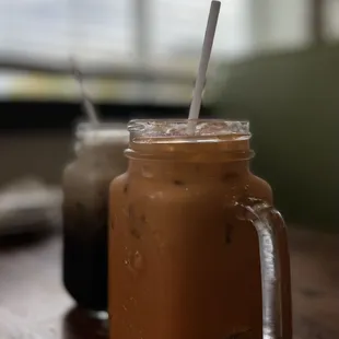 Thai ice tea and ice coffee