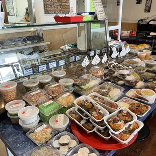 So many things to choose from! Food items ready to go.