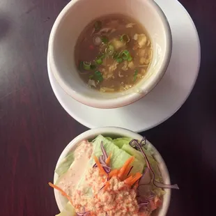 Mini Appetizers soup and salad with a Lunch entree