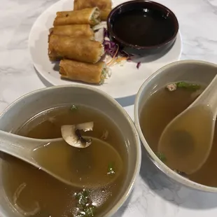 Spring Rolls &amp; Complimentary Soup